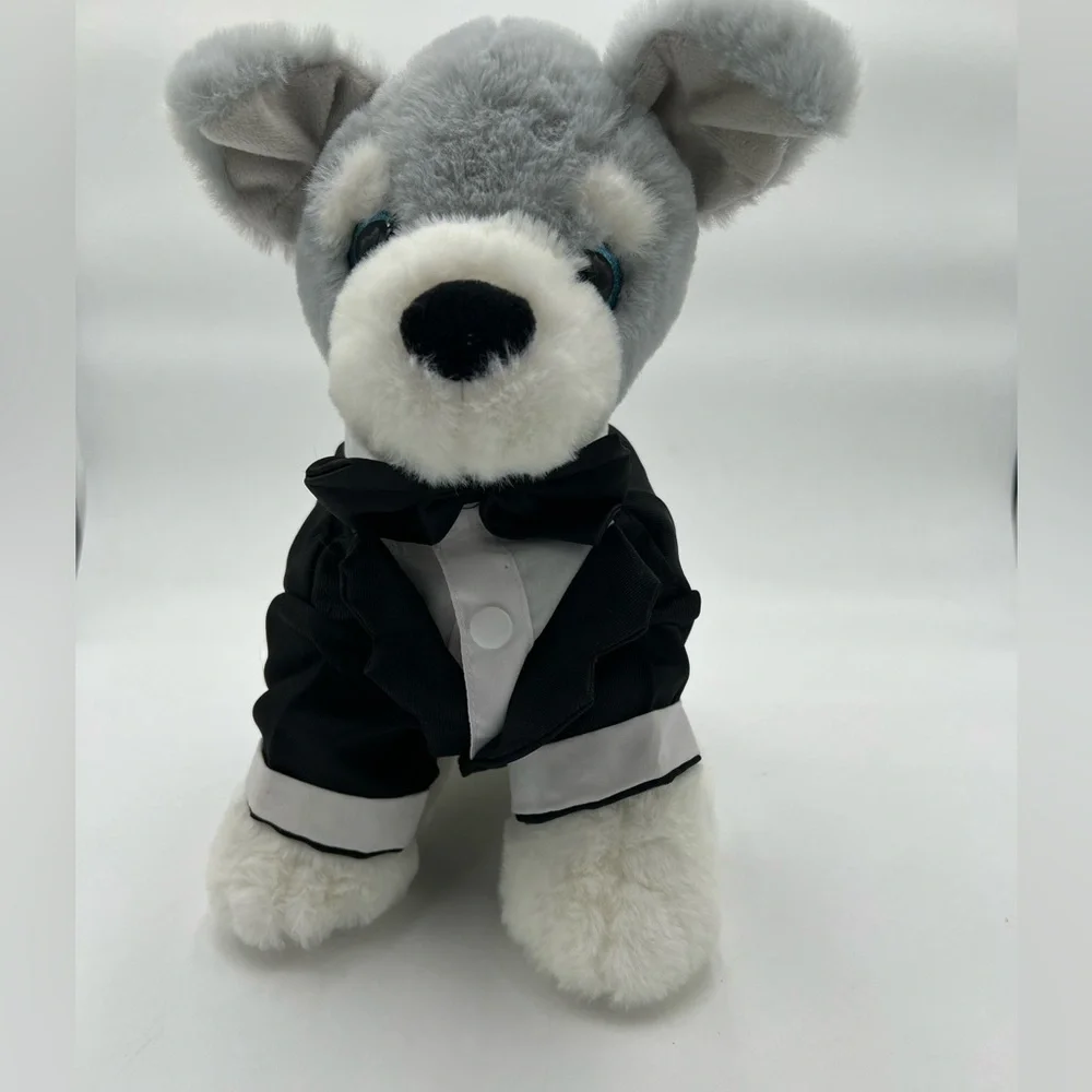Elegant Black Wedding Jacket Suit for Dogs with Bow Tie Small NWOT